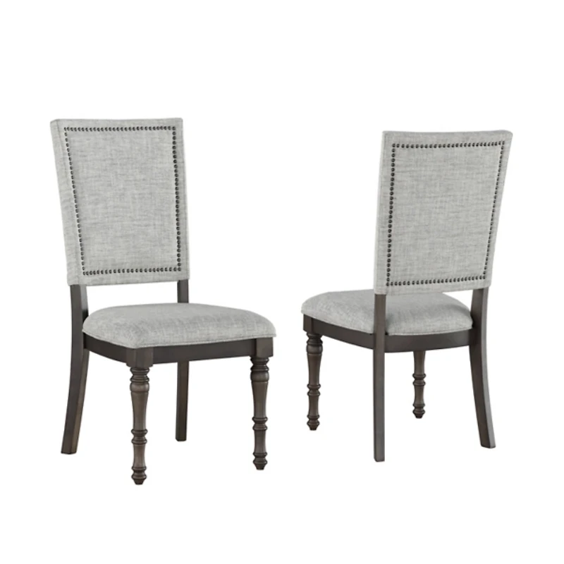 Gray Dawson Upholstered Dining Chairs, Set of 2