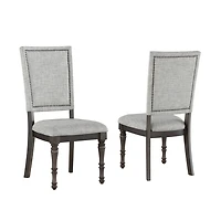 Gray Dawson Upholstered Dining Chairs, Set of 2