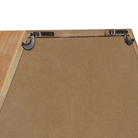 Wood Frame Hexagon Wall Mirror