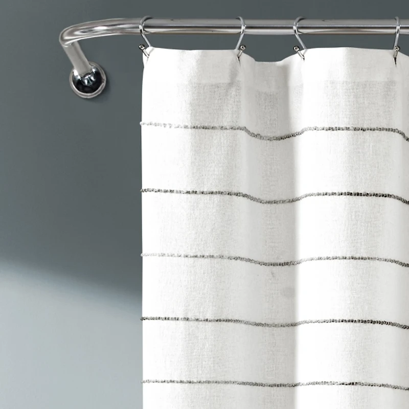 Gray Stripe Ombre Shower Curtain