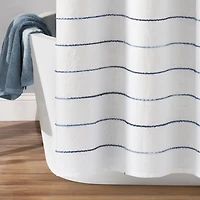 Navy Stripe Ombre Shower Curtain