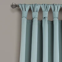 Blue Knotted Curtain Panel Set, 95 in.