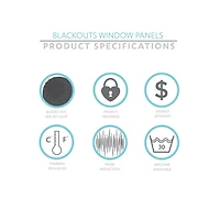 Blue Knotted Curtain Panel Set, 95 in.