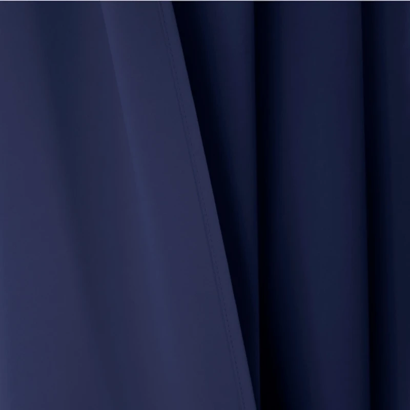 Navy Knotted Curtain Panel Set, 84 in.