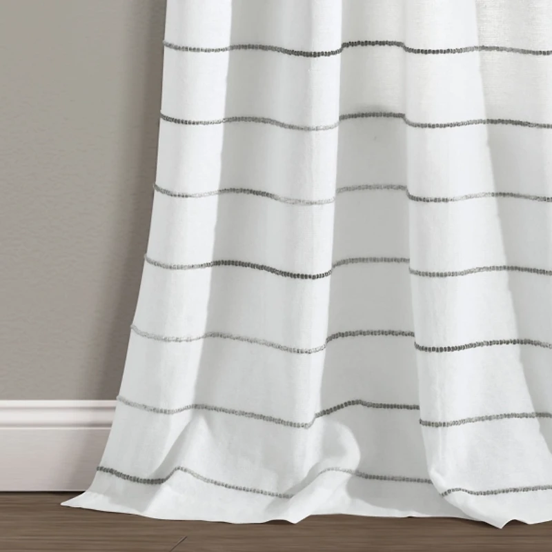 Gray Ombre Stripe Curtain Panel Set, 84 in.
