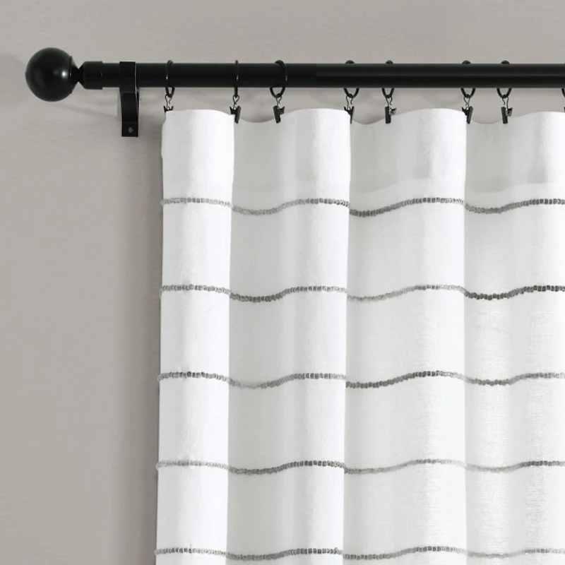 Gray Ombre Stripe Curtain Panel Set, 95 in.
