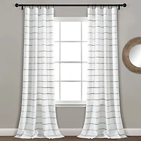 Gray Ombre Stripe Curtain Panel Set, 95 in.