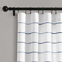 Navy Ombre Stripe Curtain Panel Set, 95 in.