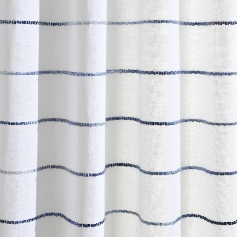 Navy Ombre Stripe Curtain Panel Set, 95 in.