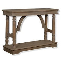 Weathered Wooden Trestle Console Table