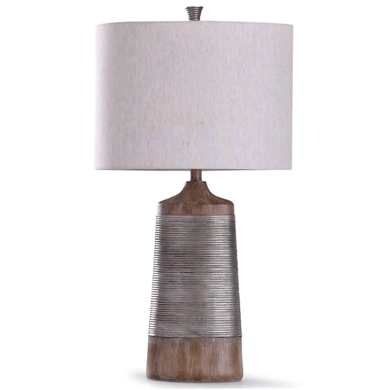 Textured Silver Table Lamp