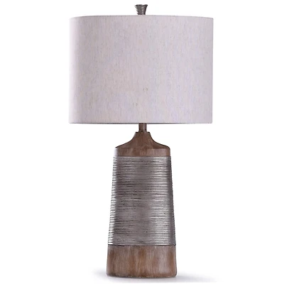 Textured Silver Table Lamp