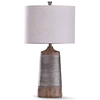 Textured Silver Table Lamp