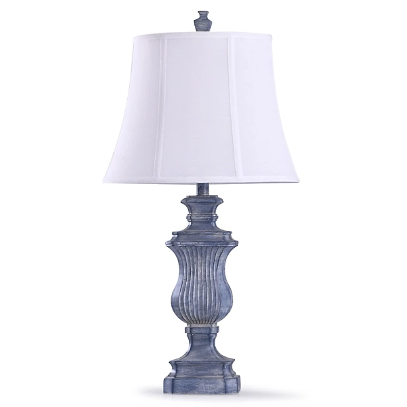 Distressed Blue Urn Table Lamp