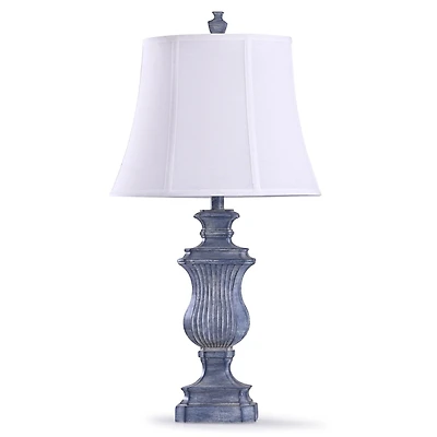 Distressed Blue Urn Table Lamp