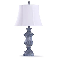 Distressed Blue Urn Table Lamp