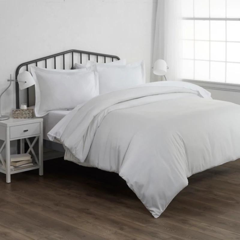 Pinstriped 3-pc. Twin Duvet Cover Set