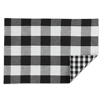 Black and White Reversible Placemats, Set of 4