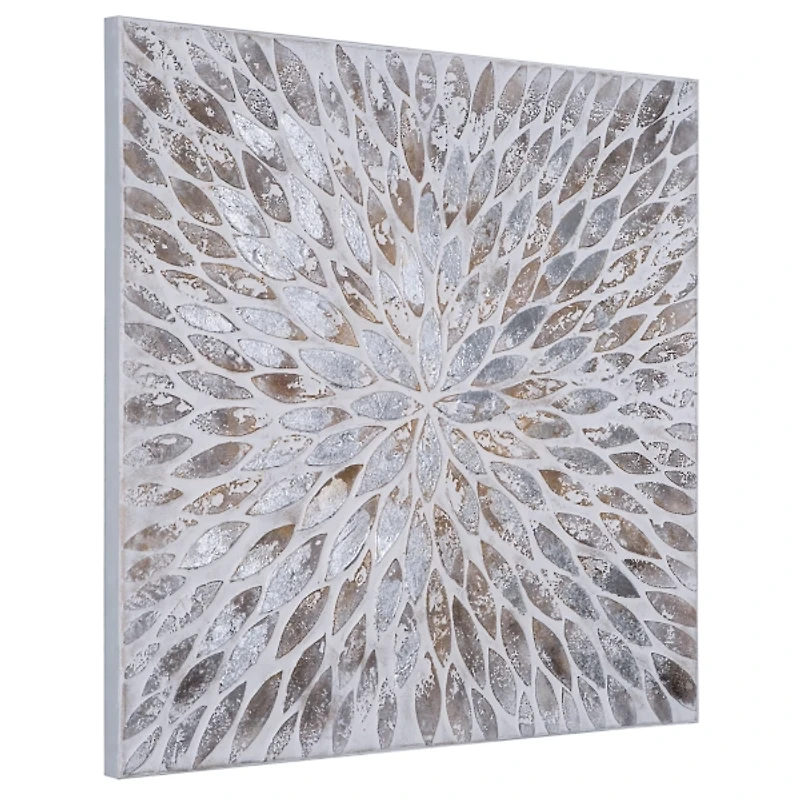 Gray Petals Canvas Art Print
