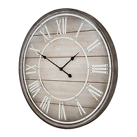 Rustic Charm Wood Wall Clock