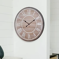 Rustic Charm Wood Wall Clock