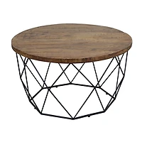 Wooden Top Geometric Chadwick Coffee Table