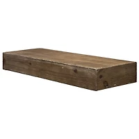 Brown Rustic Floating Wooden Shelf