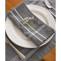Gray Chambray French Stripe Napkins, Set of 6