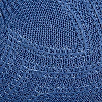 French Blue Woven Round Placemats, Set of 6