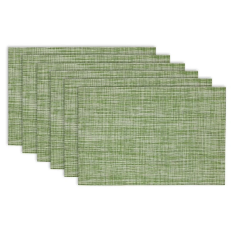 Fig Green Tweed Placemats, Set of 6
