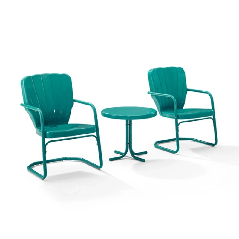 Teal Metal Ridgeland 3-pc. Chat Set