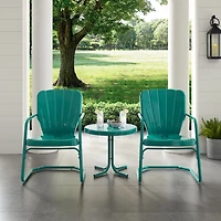 Teal Metal Ridgeland 3-pc. Chat Set