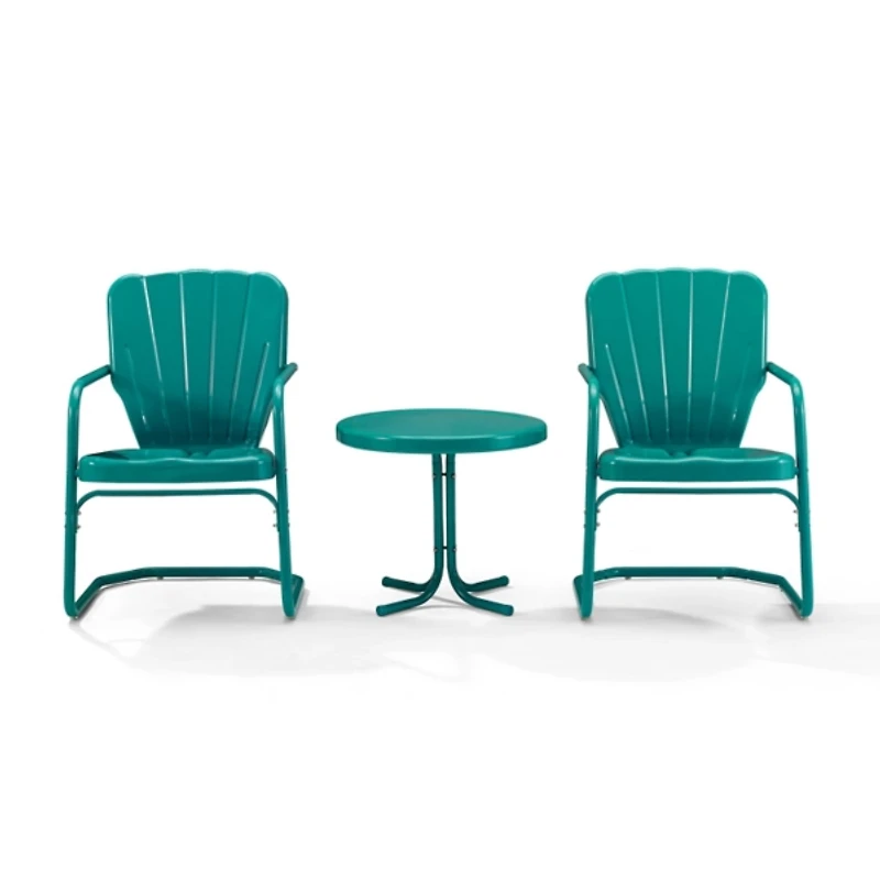 Teal Metal Ridgeland 3-pc. Chat Set