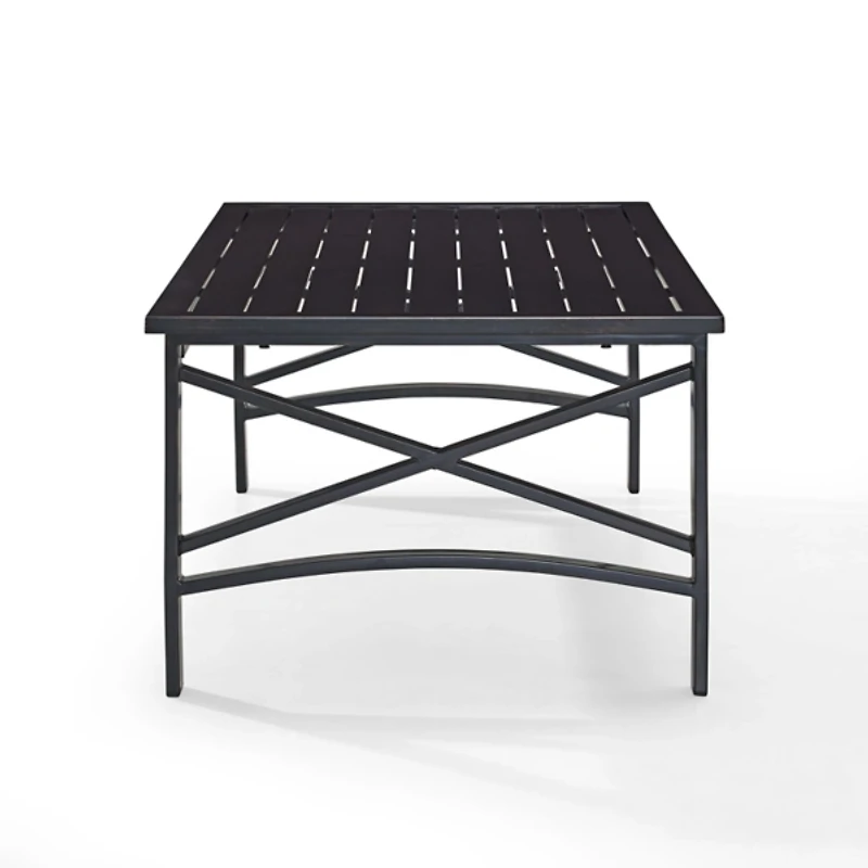Oiled Bronze Metal Dayton Outdoor Coffee Table
