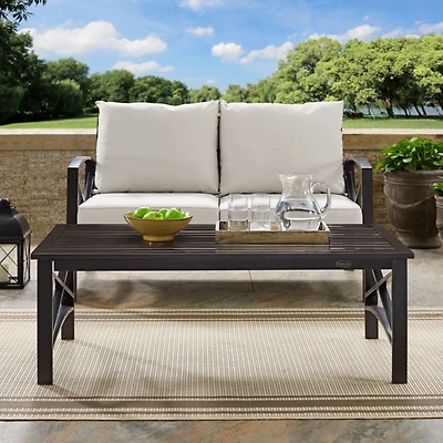 Oiled Bronze Metal Dayton Outdoor Coffee Table