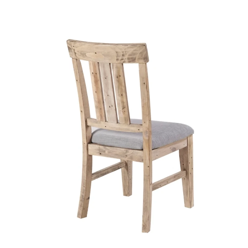 Gray Natural Wooden Sonoma Dining Chairs, Set of 2