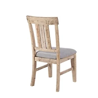 Gray Natural Wooden Sonoma Dining Chairs, Set of 2