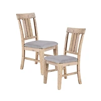 Gray Natural Wooden Sonoma Dining Chairs, Set of 2