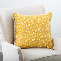 Yellow Embroidered Claudia Pillow