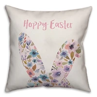 Floral Hoppy Easter Pillow