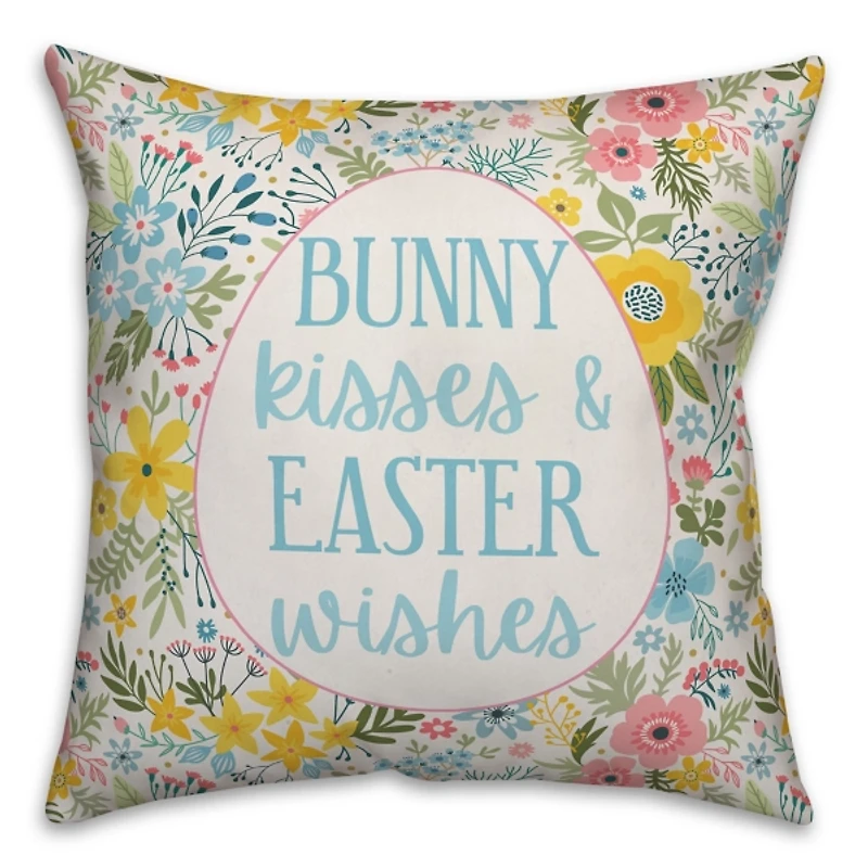 Bunny Kisses and Easter Wishes Pillow