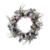 Thistle and Wildflowers Wreath