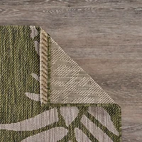 Green Pineapple Outdoor Area Rug, 7x9