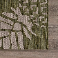 Green Pineapple Outdoor Area Rug, 7x9