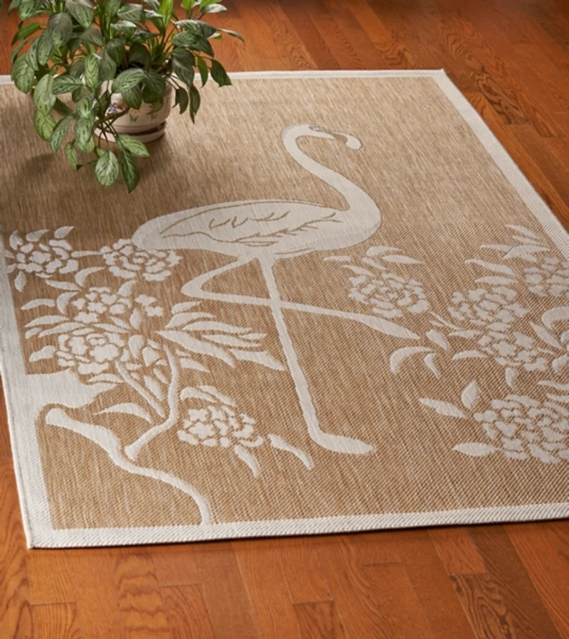 Natural Flamingo Indoor/Outdoor Area Rug, 5x7
