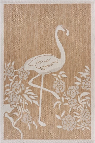 Natural Flamingo Indoor/Outdoor Area Rug, 5x7