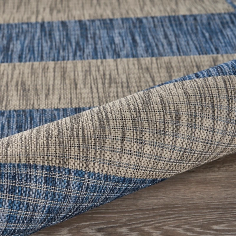 Coastal Stripes Outdoor Area Rug, 7x9