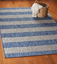 Coastal Stripes Outdoor Area Rug, 7x9