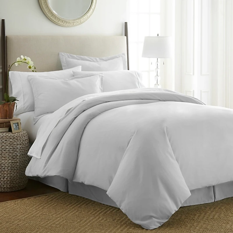 Light Gray 3-pc. Ultra Soft Queen Duvet Cover Set