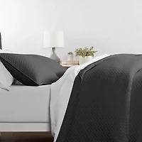 Gray Herring 3-pc. Queen Quilted Coverlet Set